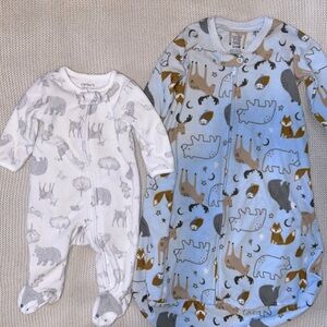 Carters footed sleeper & sleep sac